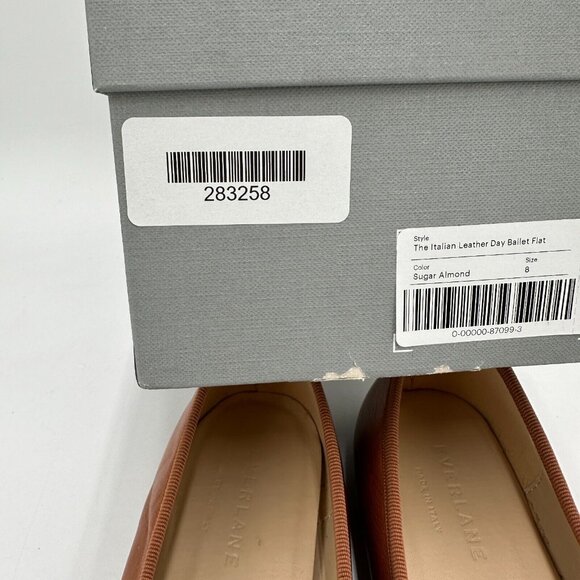 Everlane The Italian Leather Day Ballet Flats size 8 Women's Sugar Almond Tan - Picture 6 of 6
